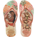 Chinelo Havaianas Infantil Slim Princesas Moana Rosa Clay